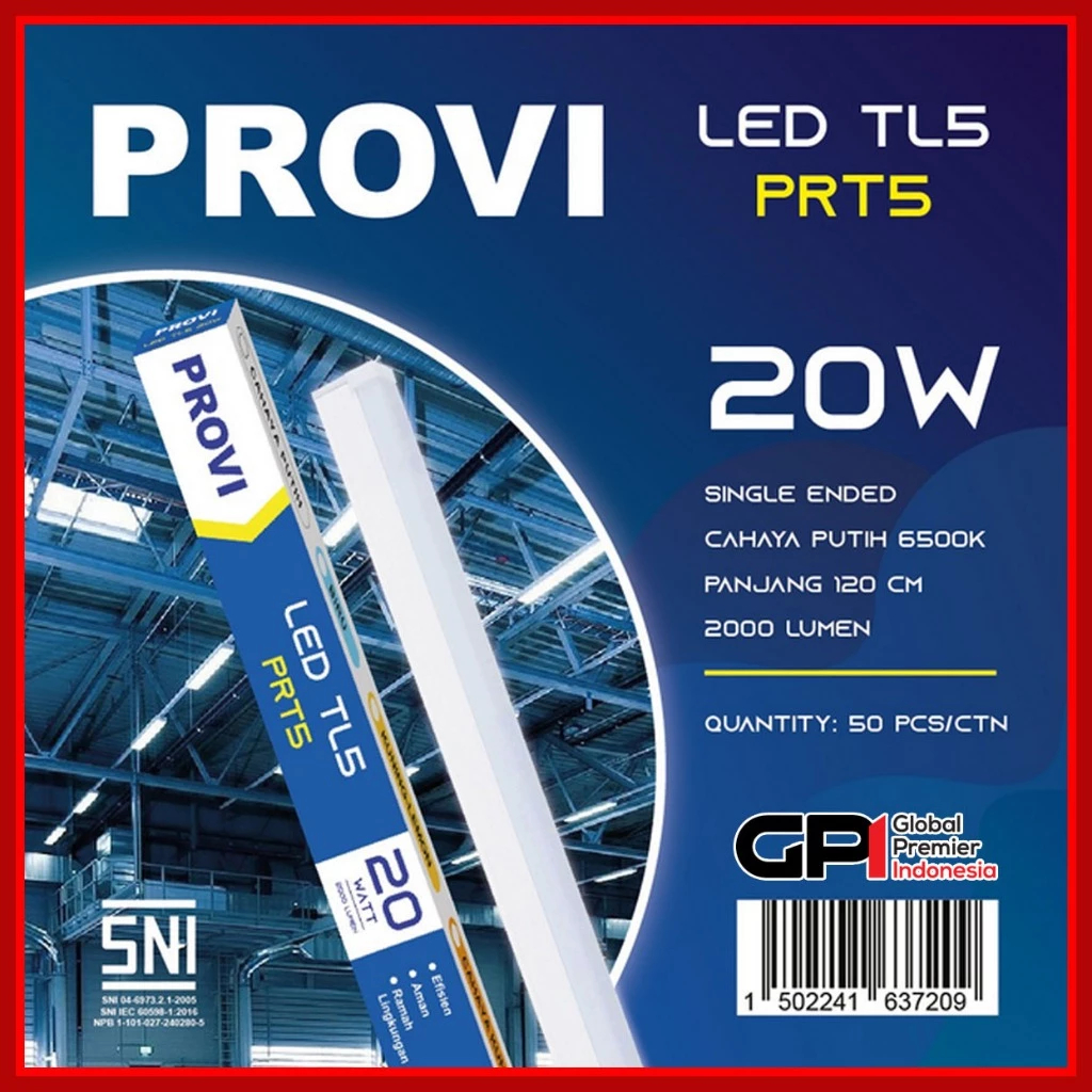 Lampu TL Neon T5 LED 20w 20 watt 120cm 120 cm Putih Biru Warm White