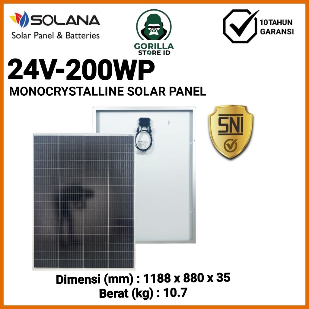 SOLAR PANEL 200WP SOLANA SOLAR CELL MONOCRYSTALLINE