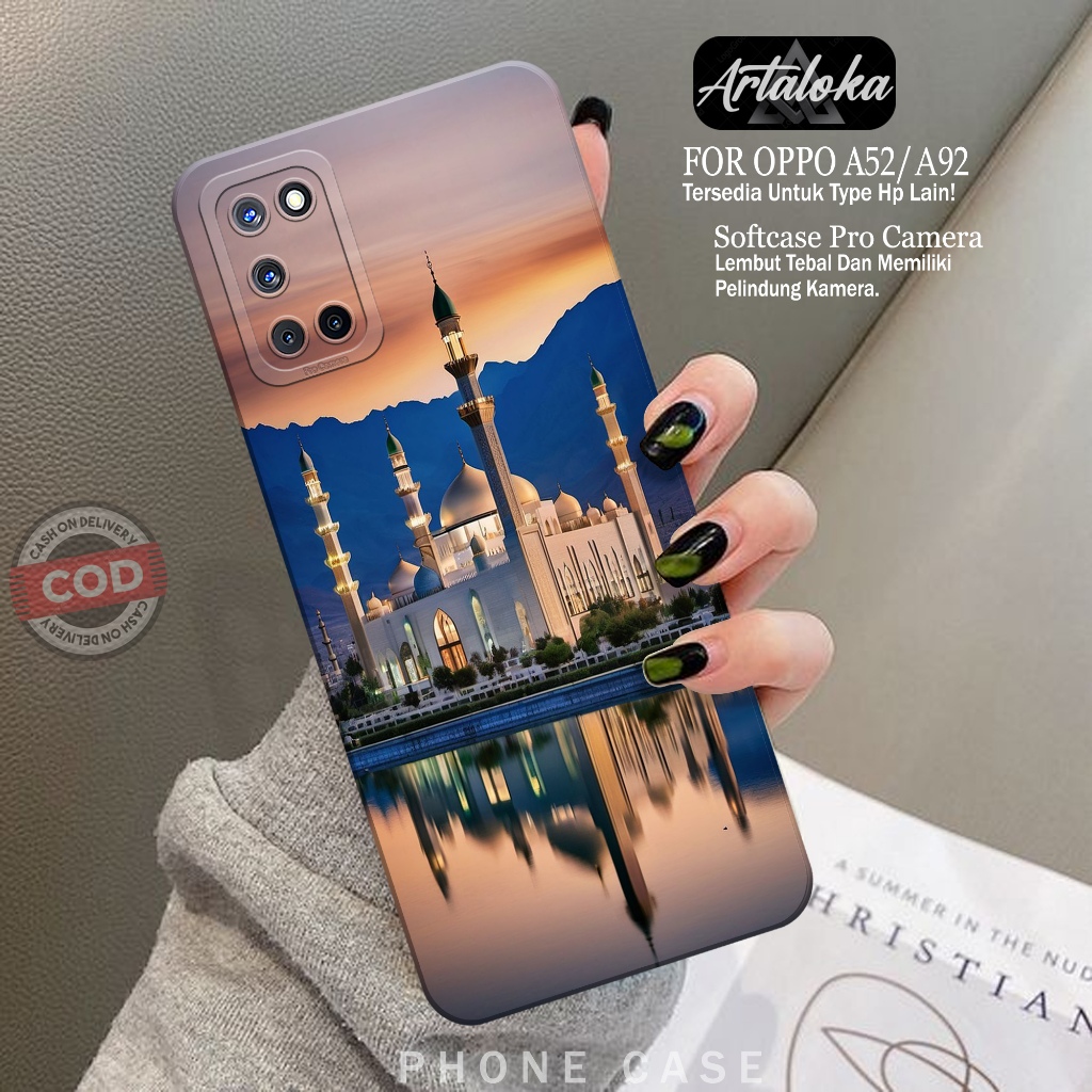 Softcase Hp OPPO A92/A52 Fashion Case Masjid Case OPPO A92/A52 Silikon TPU Pro Camera Casing OPPO A9