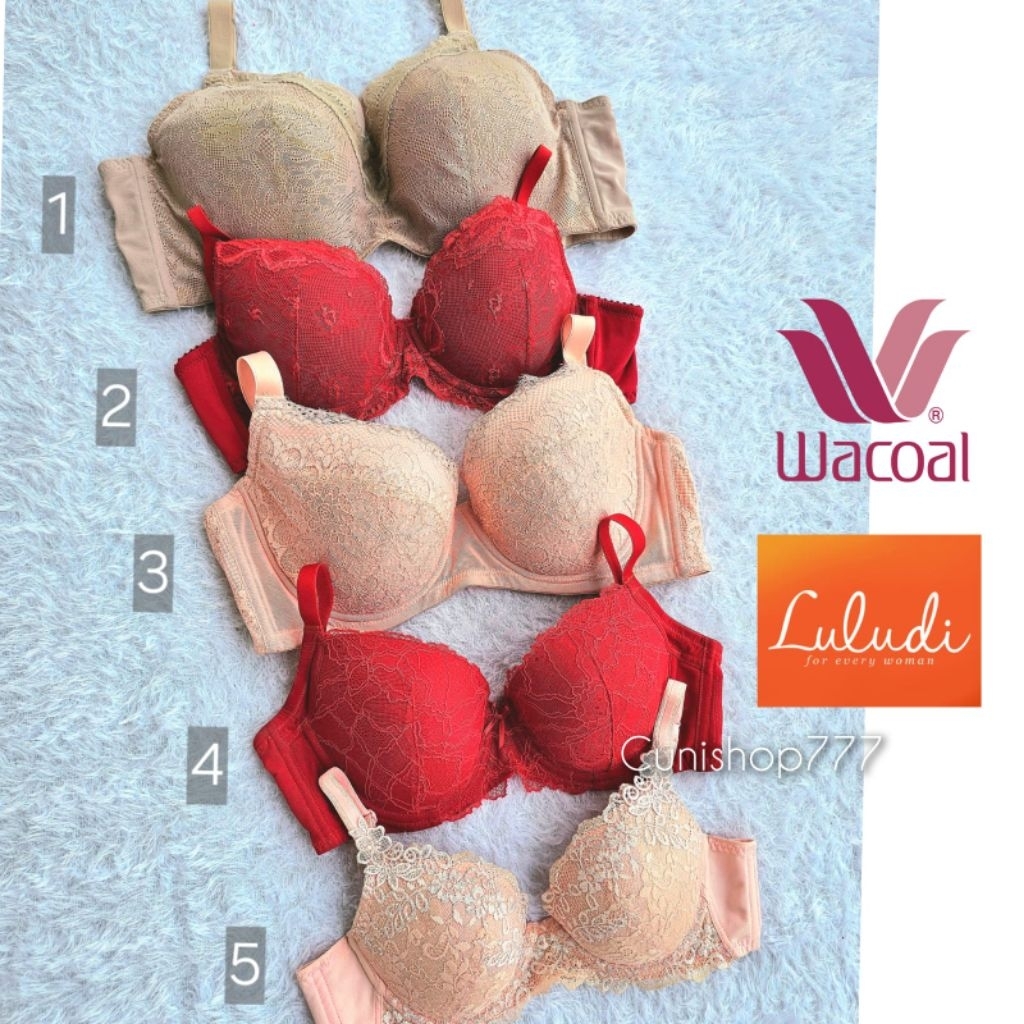 BRA WACOAL LULUDI PAKAI KAWAT BUSA TIPIS SEDANG 32C 34C 36C 38B 40D BH RENDA LACE BERKAWAT LB 4121 L
