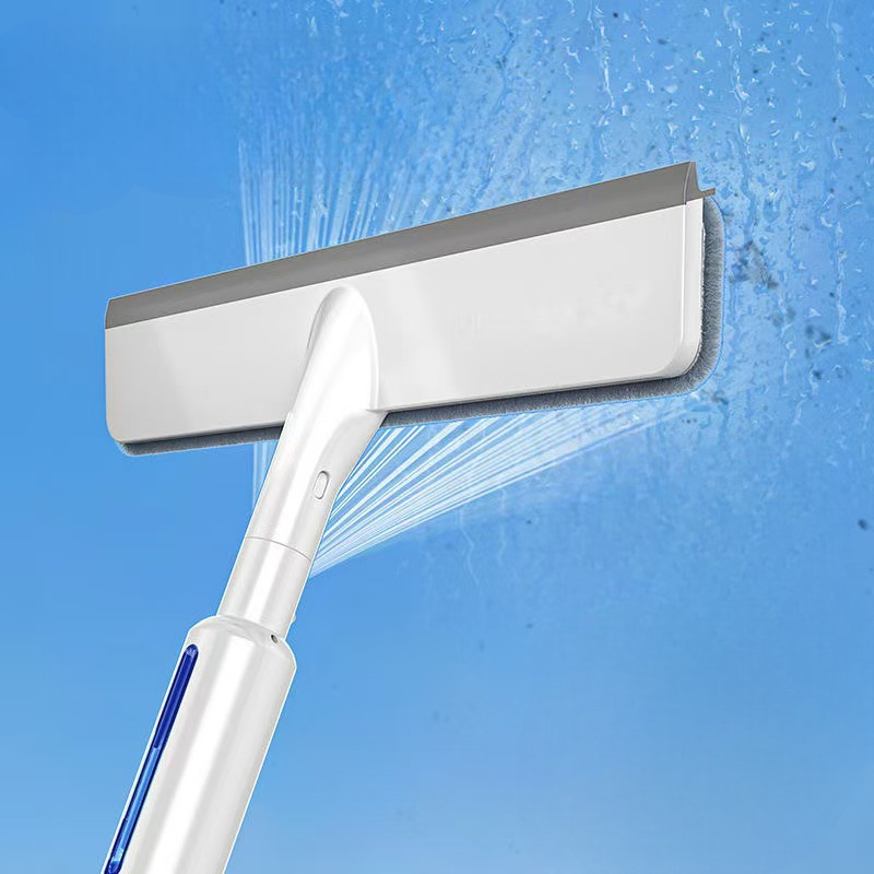 Ezy Home - Squeegee Pembersih Kaca 35cm dengan Semprotan – Tongkat Panjang untuk Jendela & Kamar Man