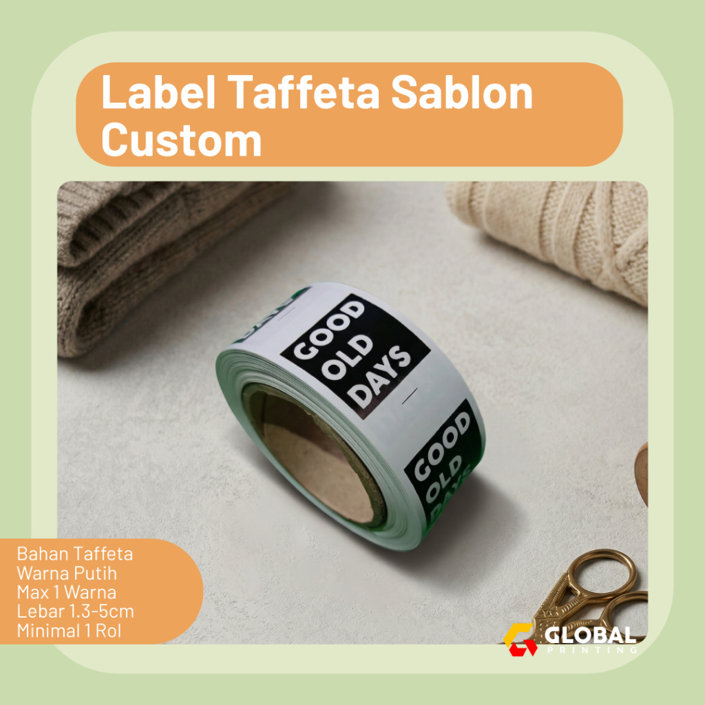 Label Taffeta Sablon Label Baju Custom Label Baju Pita Laundry Nylon Tag Wash Washing Care