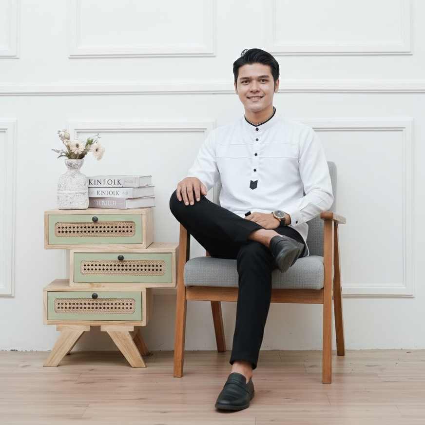 Baju Koko Pria Muslim Gus Azmi Syubbanul Muslimin Kombinasi Hadroh Azzahir Abha