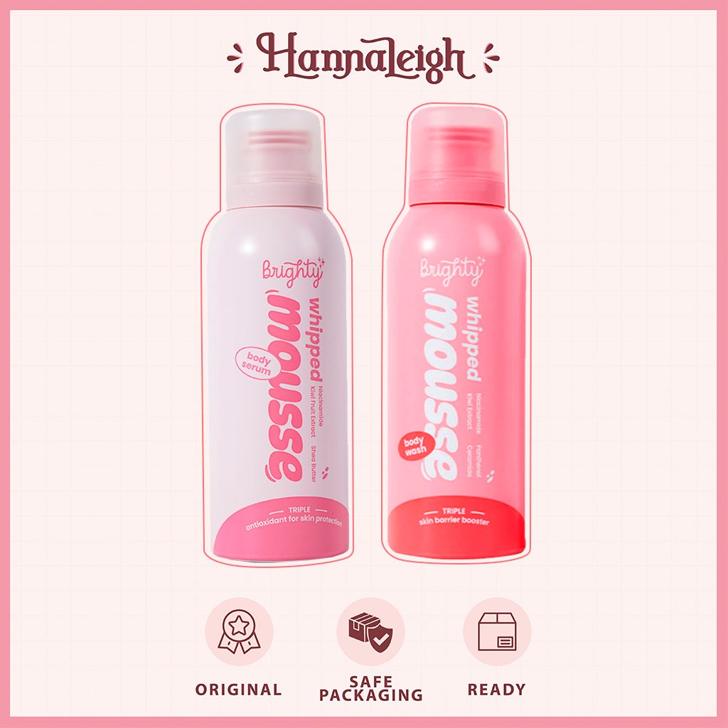 (NEAR ED 1/2027) - [KHUSUS PULAU JAWA] BRIGHTY - Whipped Mousse Body Wash | Body Serum