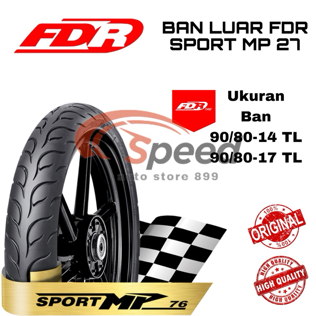 BAN LUAR FDR SPORT MP 27 TL (TUBELES) RING 14 / 17