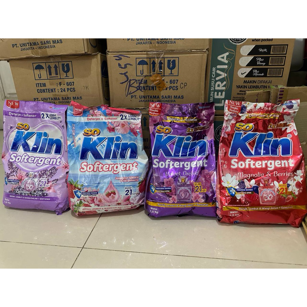 SO KLIN DETERGENT BUBUK 1,5kg Wangi Tahan lama