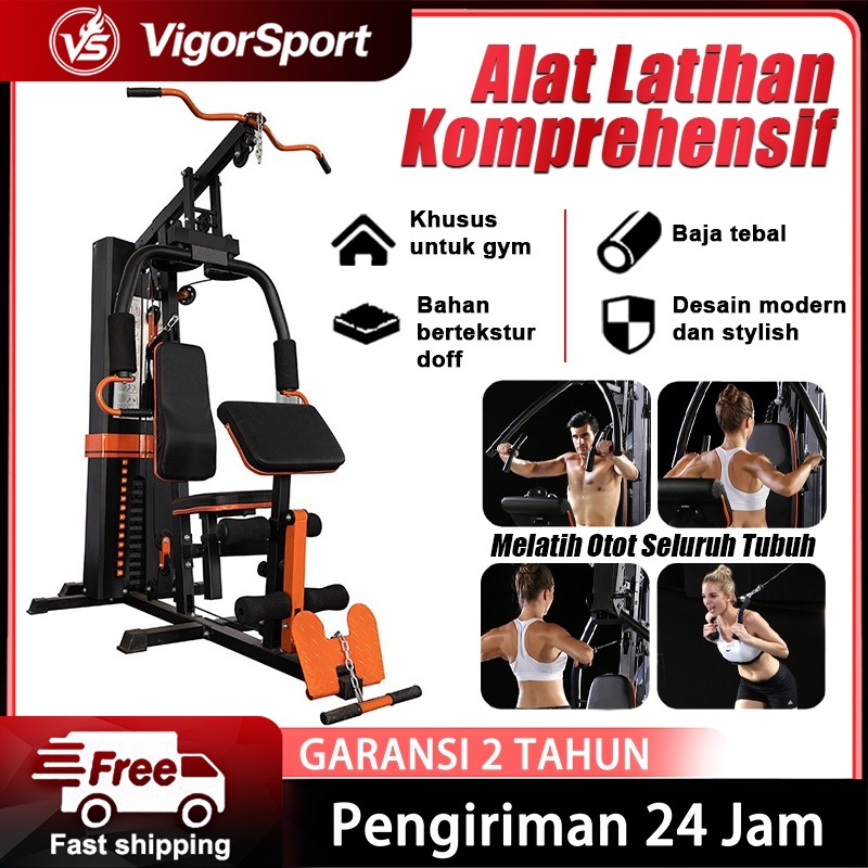 Multigym Alat Fitnes/Home Gym 1 Sisi Multigym Angkat Beban/Alat Olahraga/Dengan beban 75KG