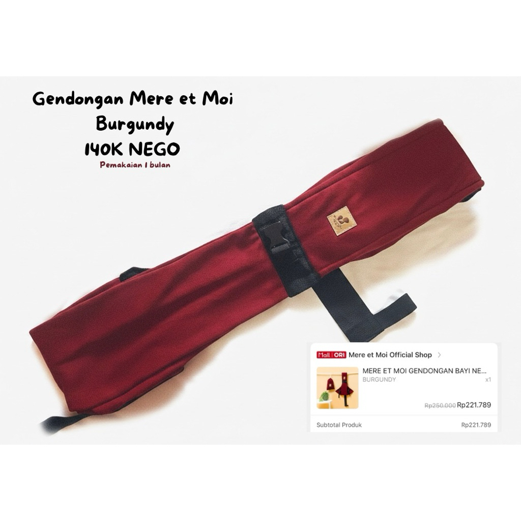 PRELOVED GENDONGAN MERE ET MOI BURGUNDY