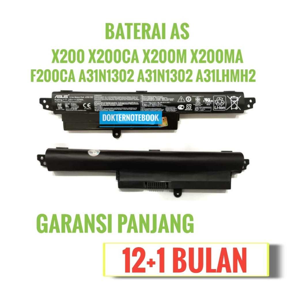 Baterai Batre Baterry Laptop Asus X200 X200C X200CA X200M X200MA