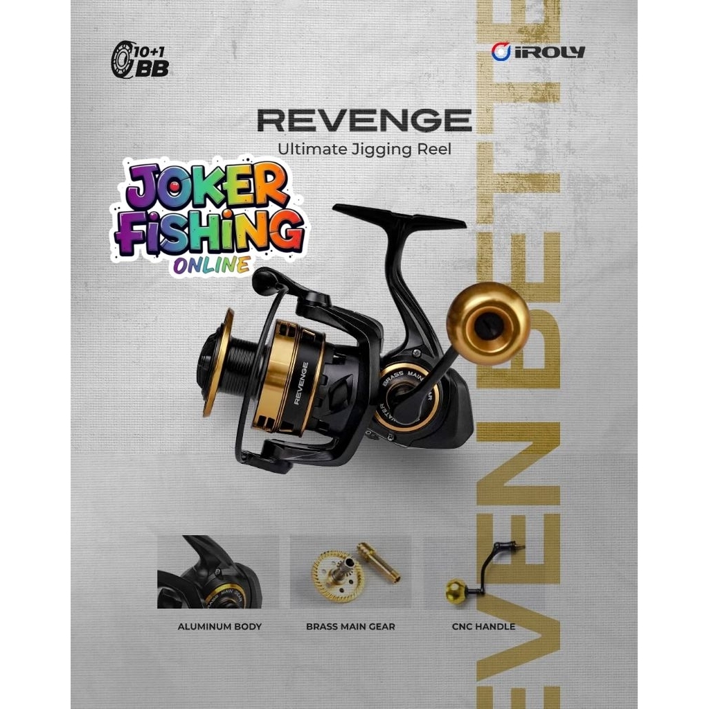 REEL IROLY REVENGE ULTIMATE JIGGING 6000/7000 - BRASS MAIN GEAR
