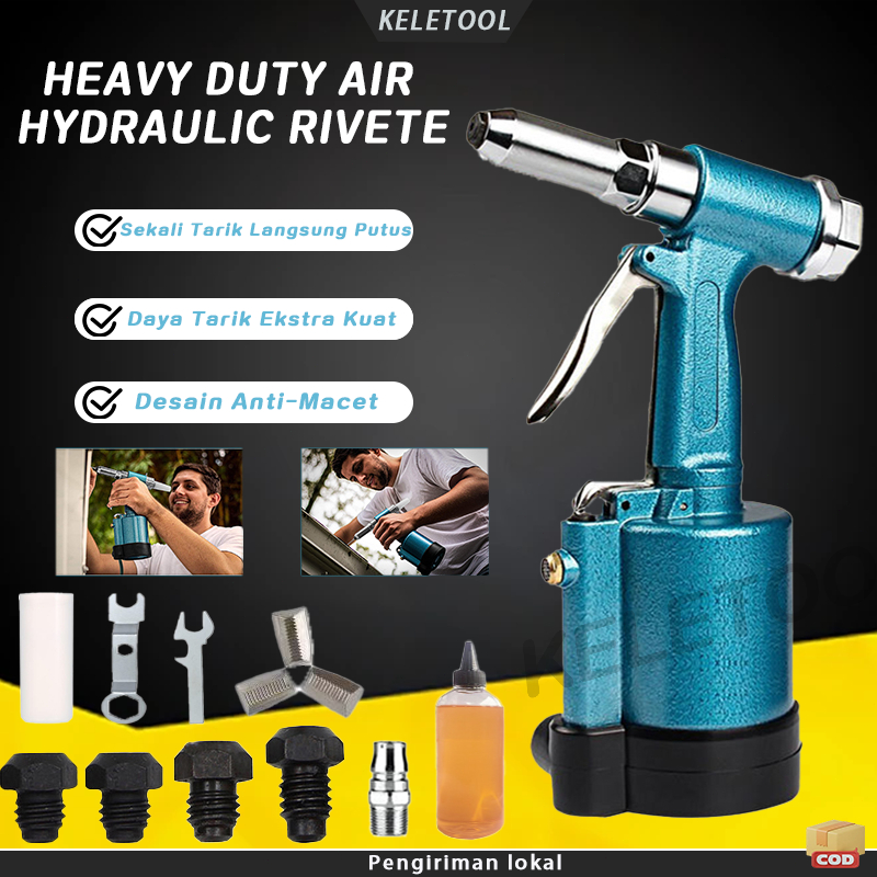 Pneumatic Rivet Mur Gun Air HEAVY DUTY AIR HYDRAULIC RIVETE Tang Paku Rivet Nut Gun Otomatis TANG RI