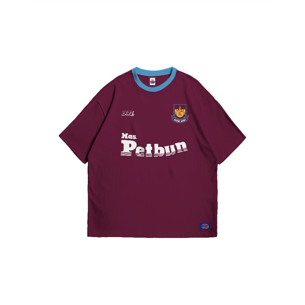 BSTZ | RINGER NECK TSHIRT PETBUN - KAOS PETBUN WEST HAM RIP OFF UNISEX- BIOWASH COTTON