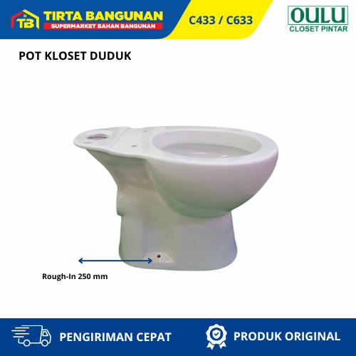 OULU C433 C 633 POT DUDUKAN WC TOILET CLOSET KLOSET DUDUK PUTIH