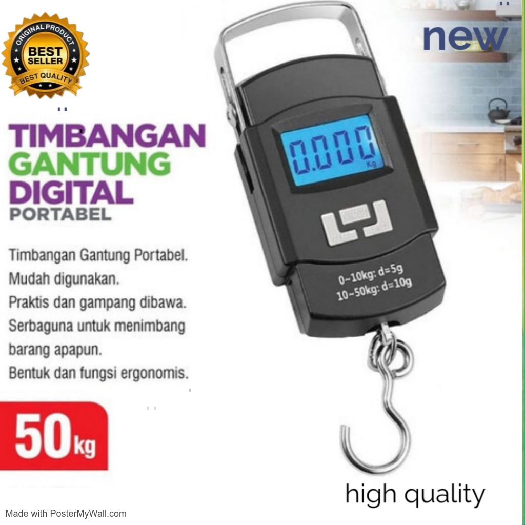 Timbangan Mini Elektrik Timbangan Gantung Digital Kuat Akurat