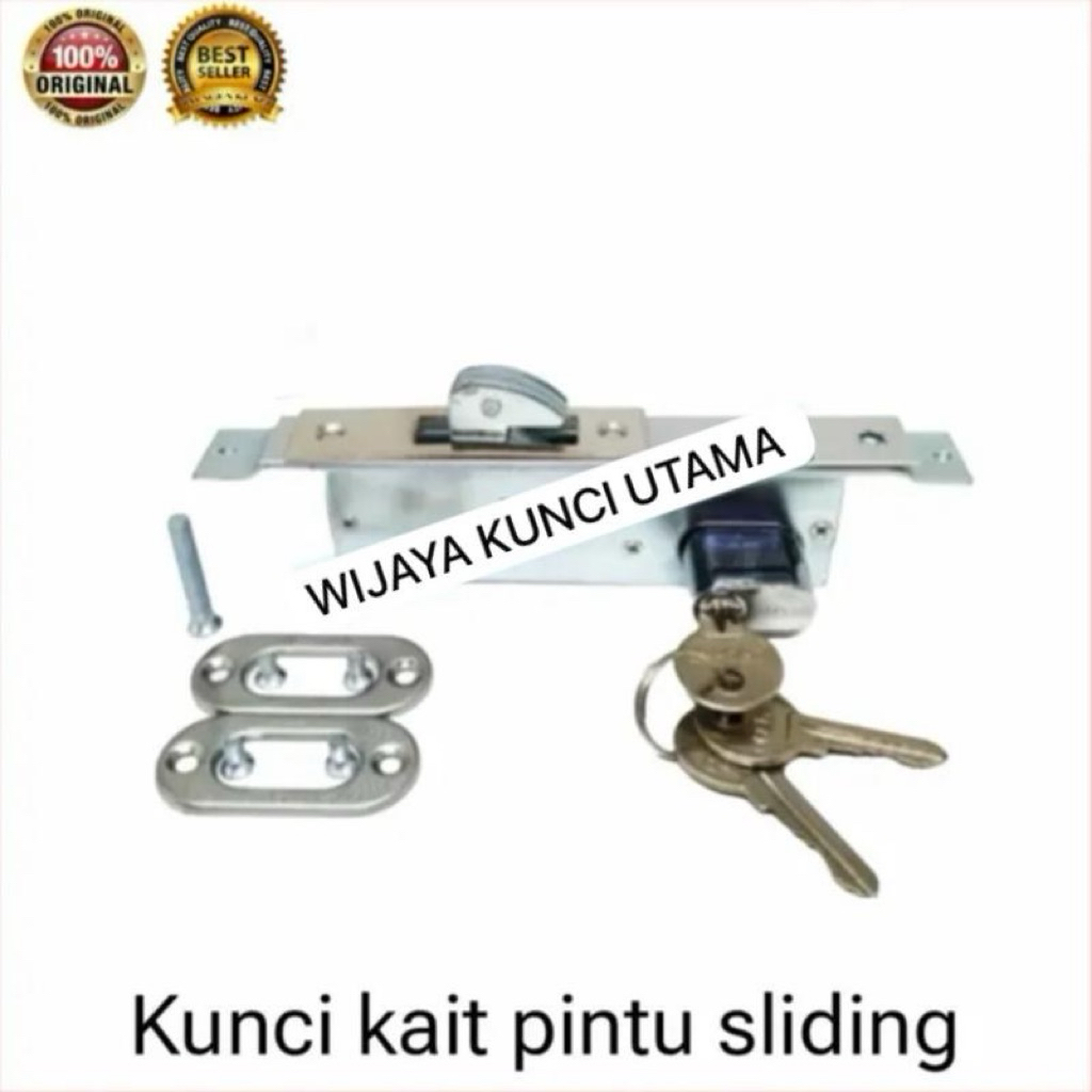 Kunci kait pintu sliding KC 5423 SN Kunci pintu geser 1 set