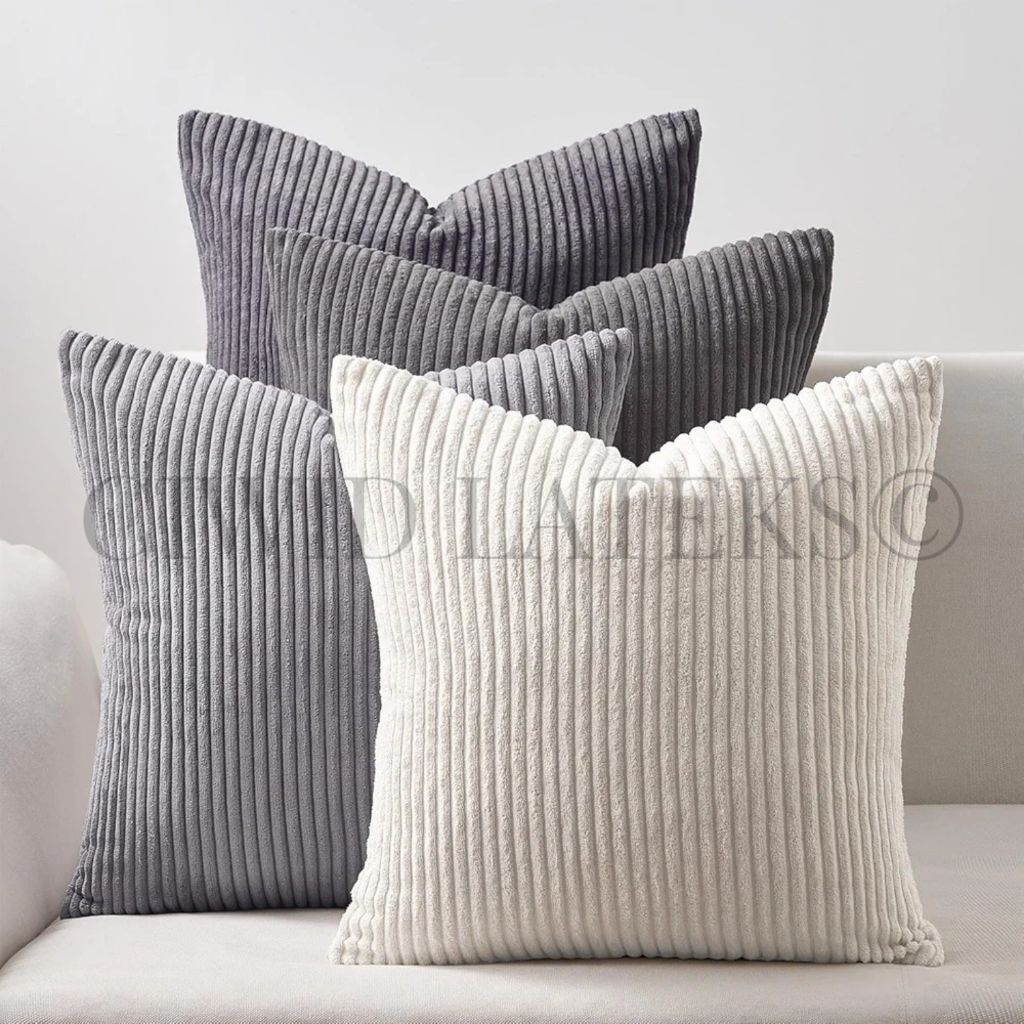 Techaddict Store Sarung Bal Sofa Corduroy Pum Cover Bal Sofa Dekorasi Elegan & Lembut