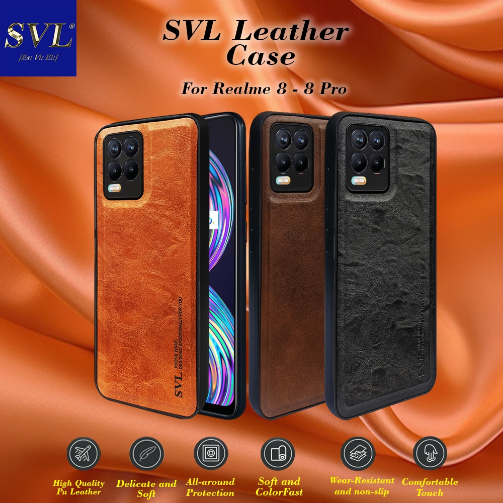 Realme 8 Pro Case SVL Leather Casing Slim Softcase Kulit