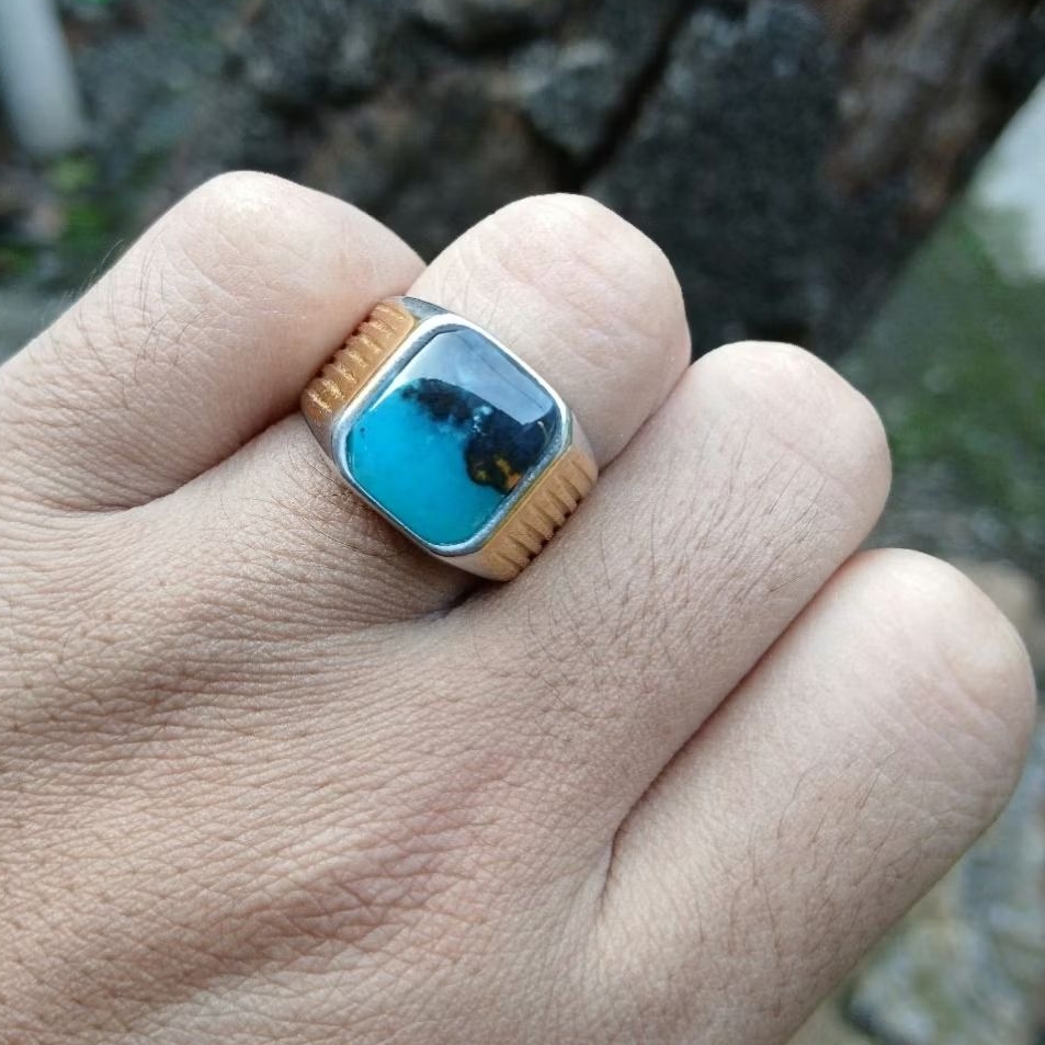 cincin bacan kembang kotak natural elegan