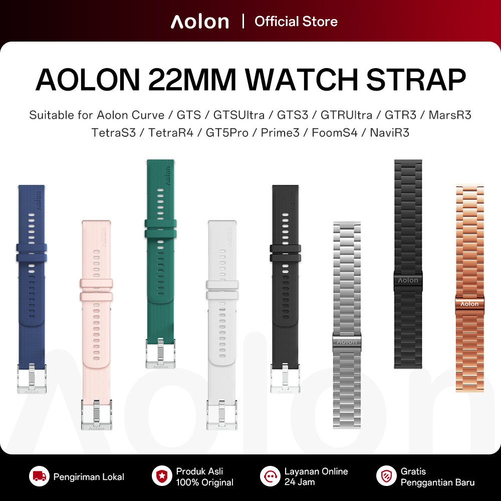 Aolon 22mm Original Smartwatch Magnetik Steel Nilon Strap For Curve/GTR3/GTS/GTSUItra/GTS3/GTRUItra/