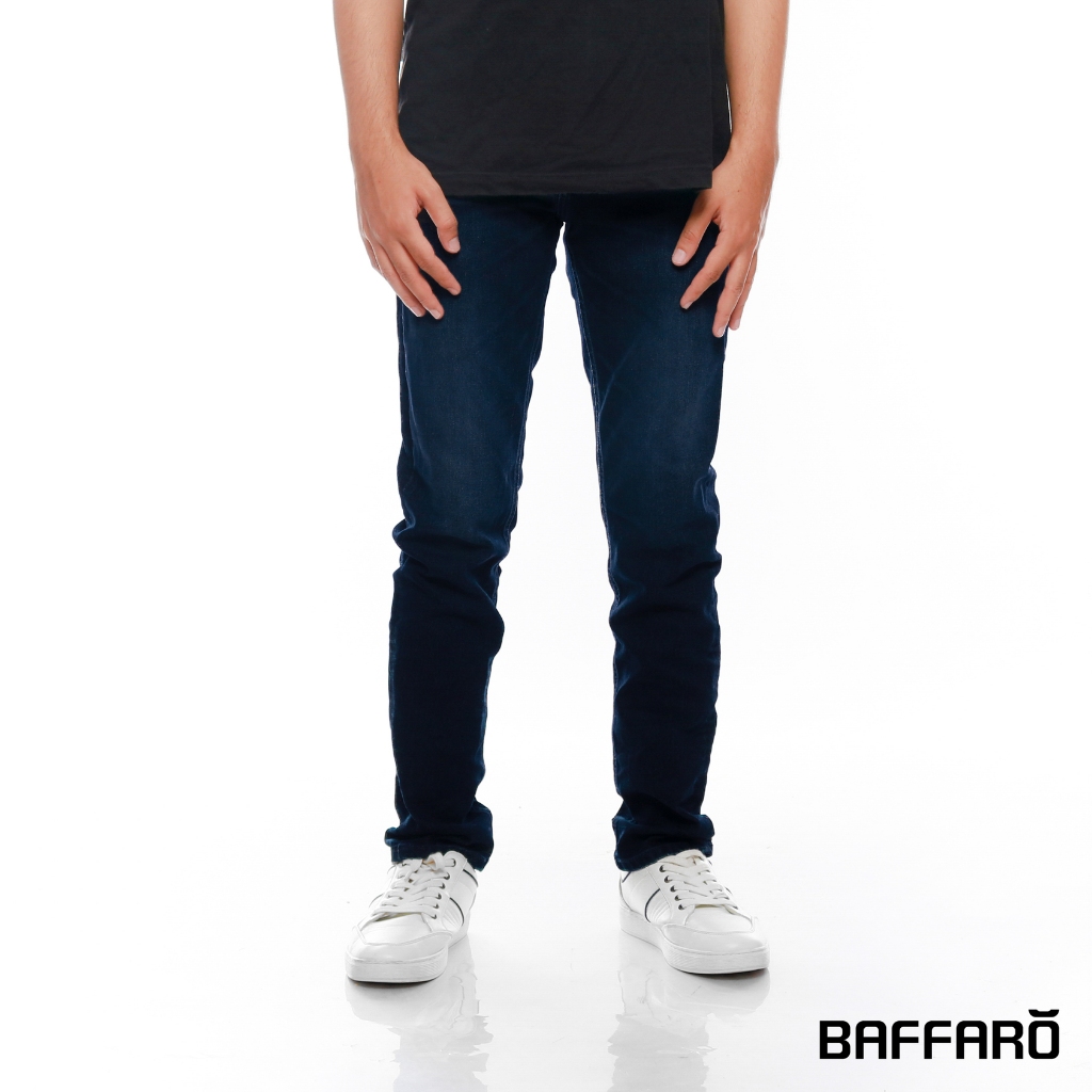Celana Jeans Panjang Pria PREMIUM Slim Fit BAFFARO Comfort Blue Black / B911-033BBL
