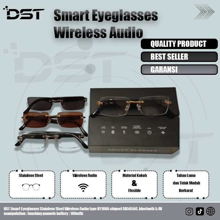 DST Smart Photochromic Glasses Wireless Bluetooth V5.4 Sunglasses Sport Anti UVA/UVB Type HY1006