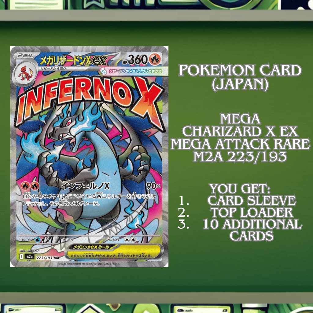 Kartu Pokemon TCG Mega Charizard X ex Mega Attack Rare M2a 223/193 Japan