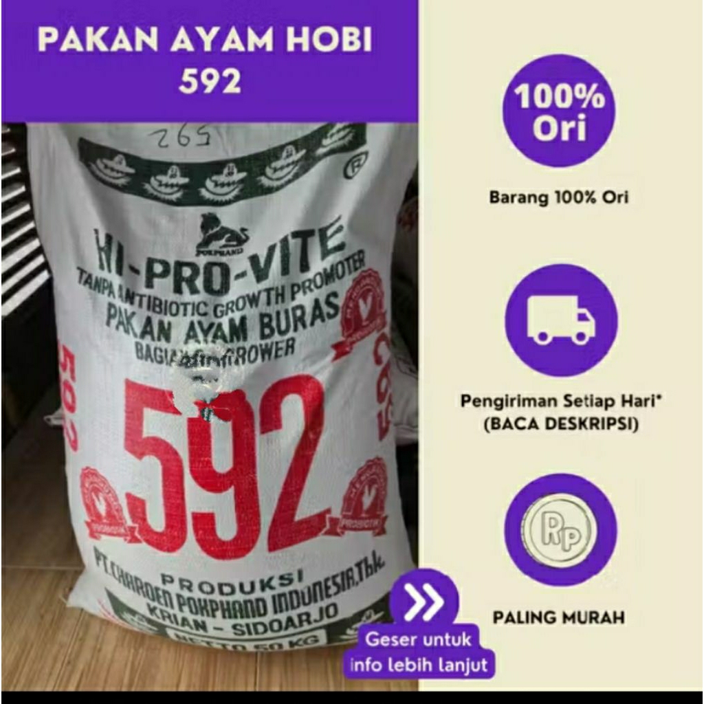 592 hi pro vite pakan ayam remaja Bangkok sekilo