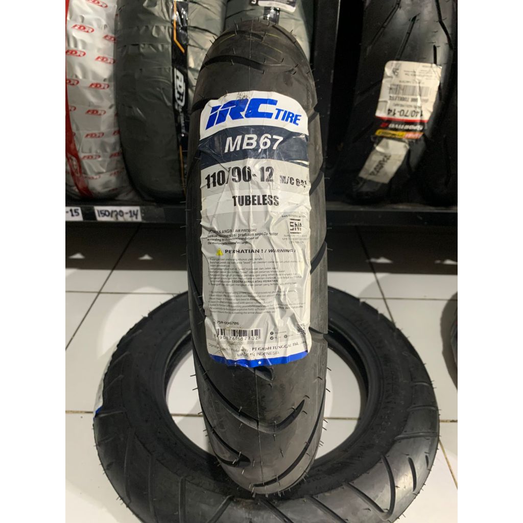 Ban IRC MB67 110/90-12 Tubeless