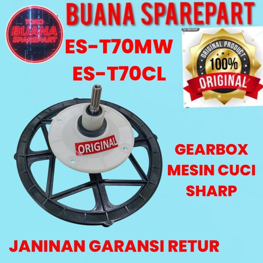 GEARBOX mesin cuci SHARP ES-T70MW girbox mesin cuci sharp ES T70CL mesin cuci 2 tabung
