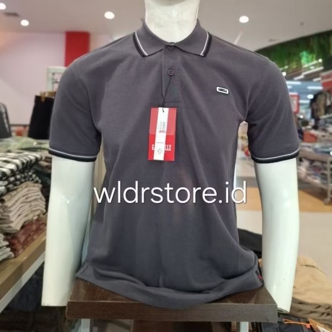 GABRIELLE ORIGINAL KAOS POLO PRIA LENGAN PENDEK 006 GREY