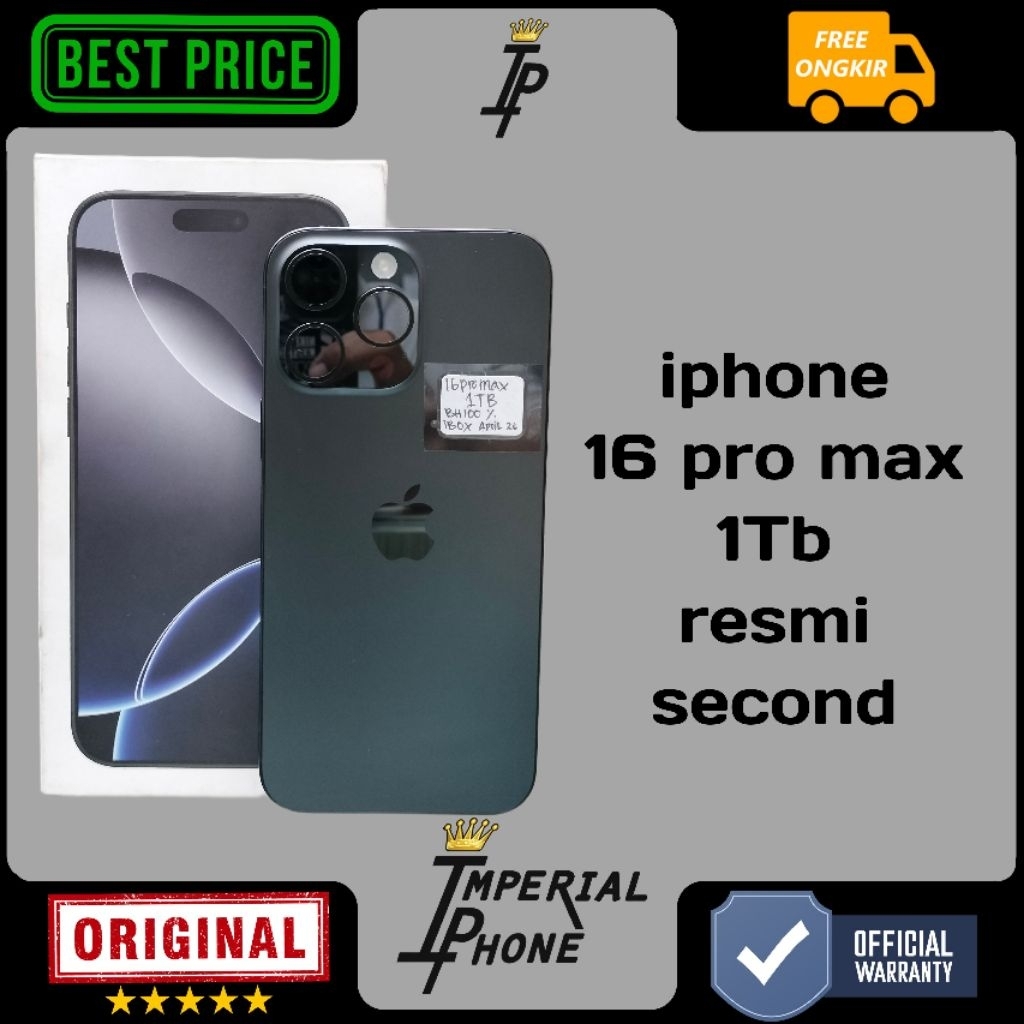 iphonee 16 pro max 1Tb resmi second