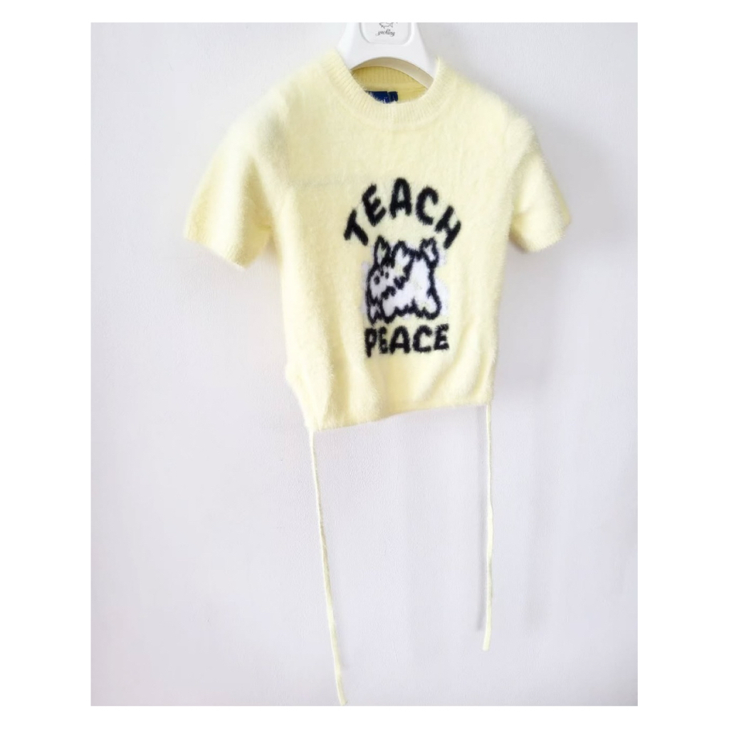 fur tshirt sweater Korean aland maison de rola