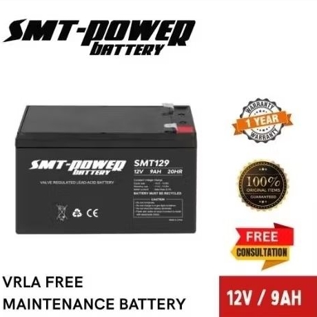 SMT 129 Battery 12V 9AH 20HR Baterai UPS / Sprayer Elektrik 8AH Aki Kering