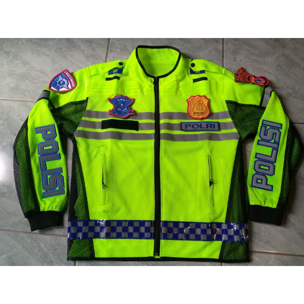 Jaket Jaring bordir polisi full atribut