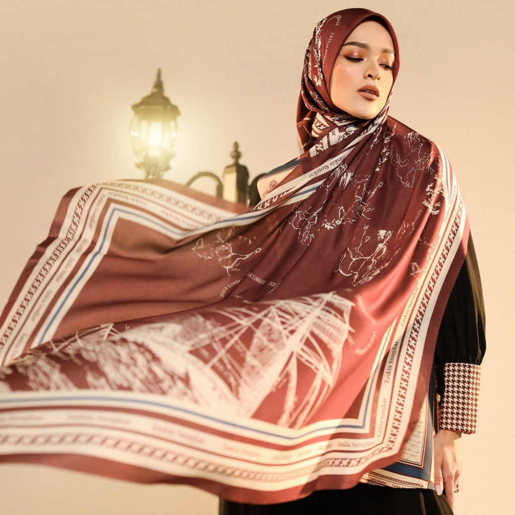 ZS - Helwa Scarf by Zaskia Sungkar | Hijab Segi Empat | Hijab Motif | D'Hijab of Mey