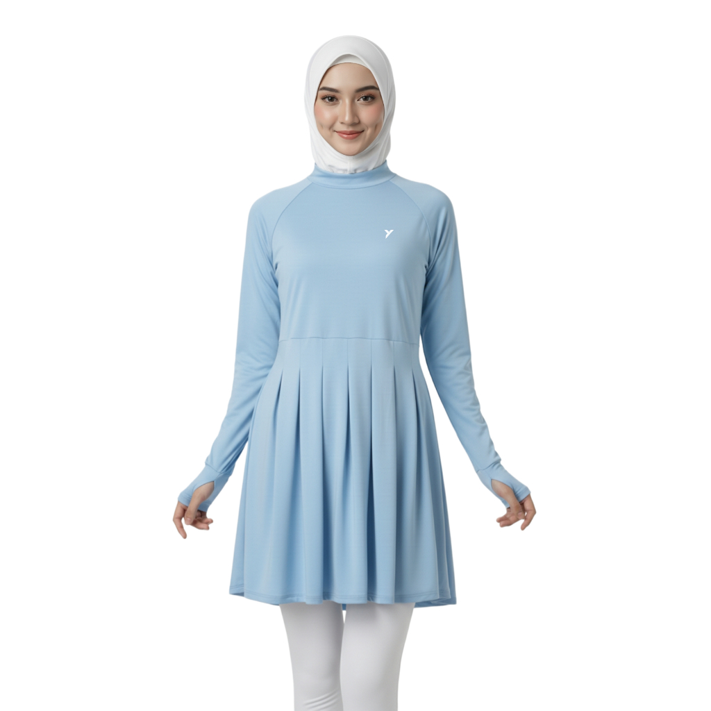 YUKANATA - Tunik Muslimah Sporty Daily & Olahraga - ICE BLUE