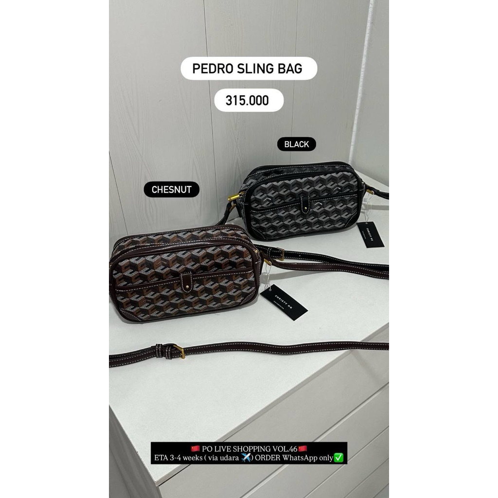 CHRISY NG PEDRO SLING BAG TAS WANITA KECIL SEHARI HARI NYAMAN
