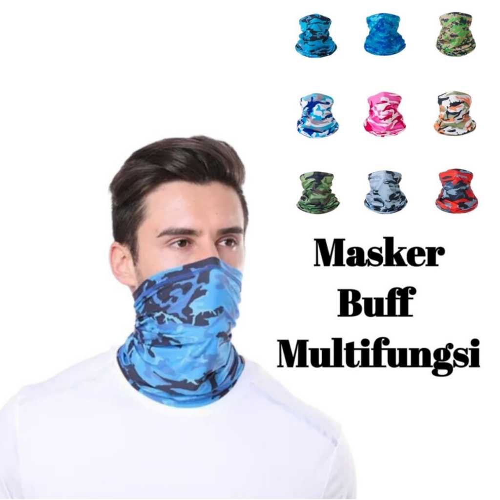 12 Pcs Masker B4ff Bandana Motif dan Hitam Polos Multy Fungsi/Masker Berkendara Anti Debu
