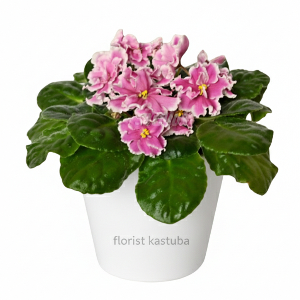 Tanaman hias bunga  violces pink muda bunga tumpuk promo