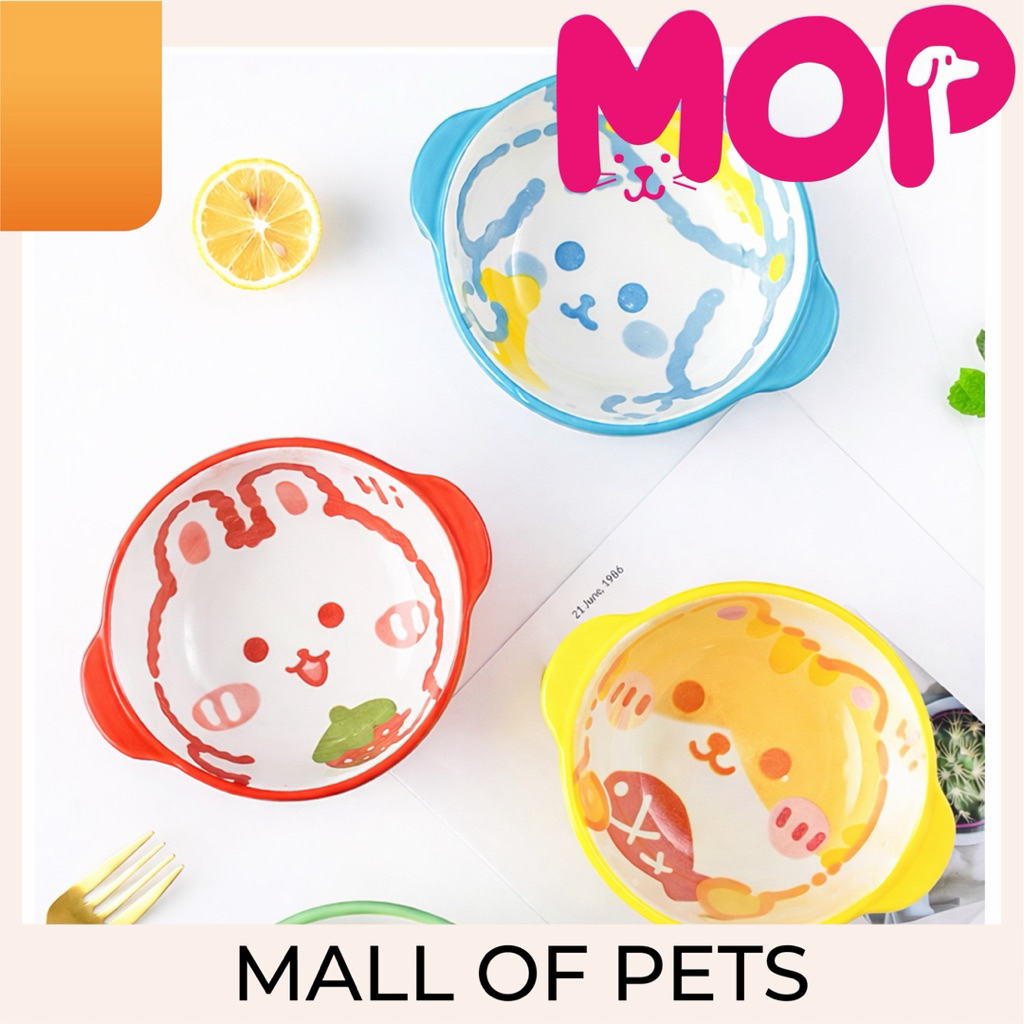 Tempat makan ceramic pet bowl anjing