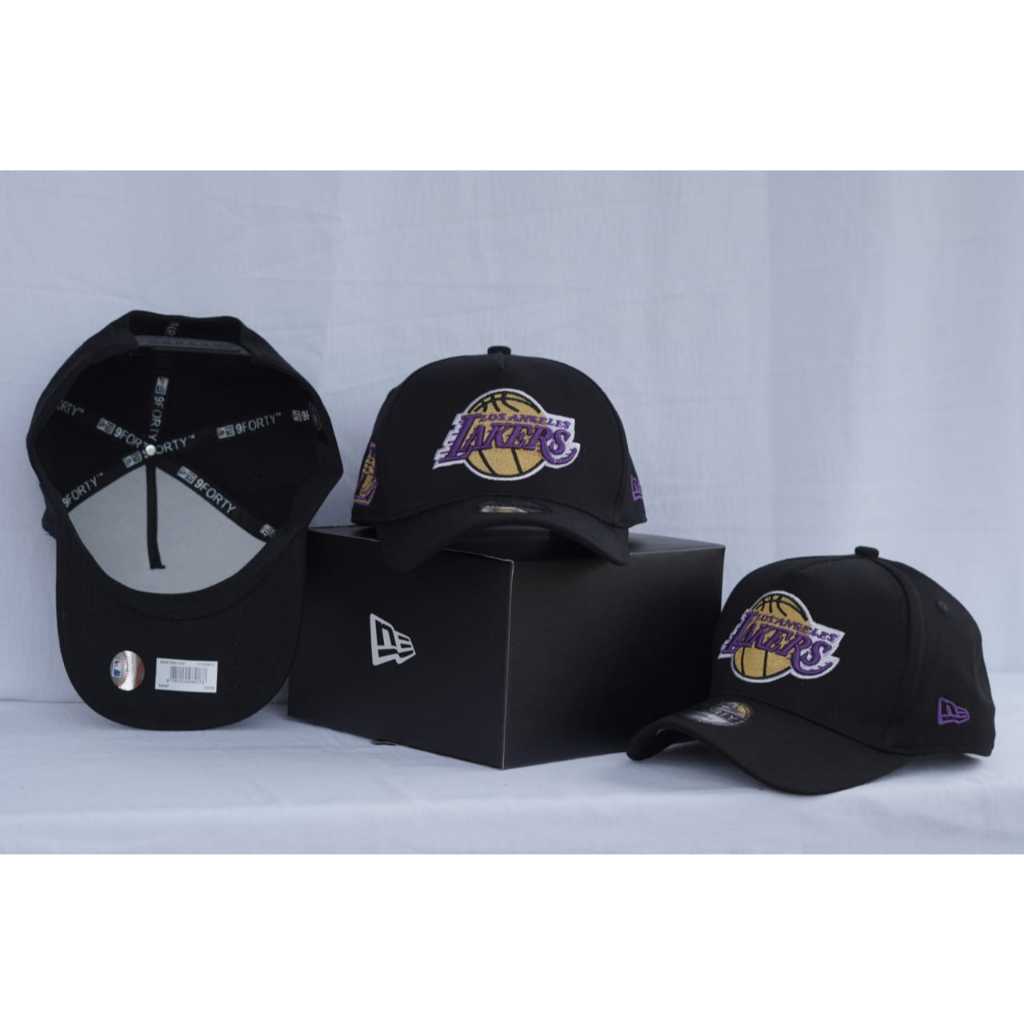 Topi NBA Basket LA Lakers Topi Baseball Logo Bordir Premium