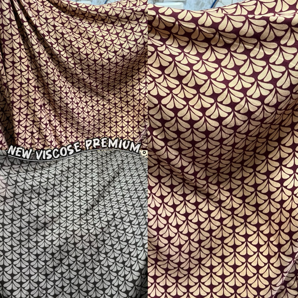 Kain Katun Rayon Viscose Premium | Kain Rayon Motif Best Seller | Bahan Kain Lembut | Kain Meteran E