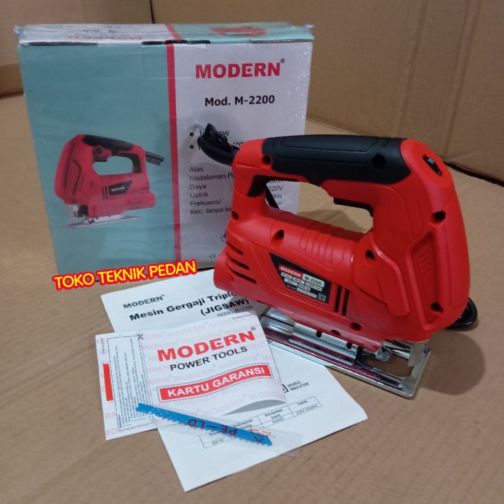 MODERN M2200 Mesin Jigsaw Gergaji Triplek Potong Kayu Listrik Jigsaw