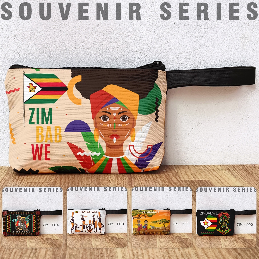 Pouch Souvenir Zimbabwe Dompet Zimbabwe Afrika