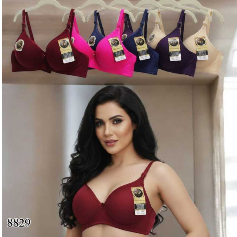 Bh Bra Tanpa Kawat Polos Renda Tali Belakang Silang Cup A Hak 2 32 - 38 BH VIP 8822 8829