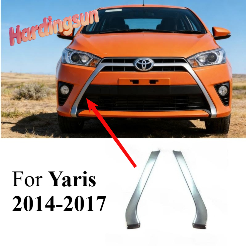 1 SET untuk Toyota Yaris 2014 2015 2016 List Grill Moulding Bumper GRILLE Standar Bingkai Dekorasi C