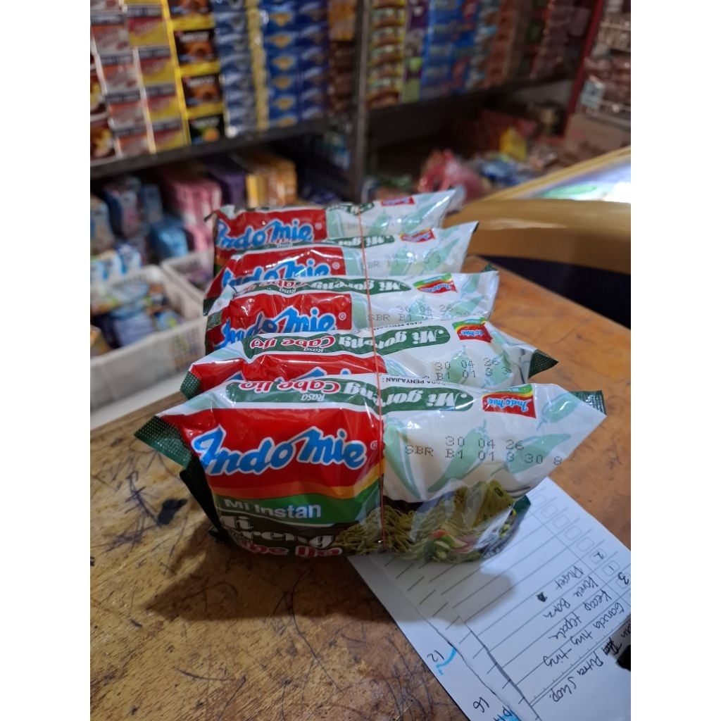 Indomie Goreng Cabe Ijo 5 Pcs | Mie Instan Pedas Favorit Warung & Grosir
