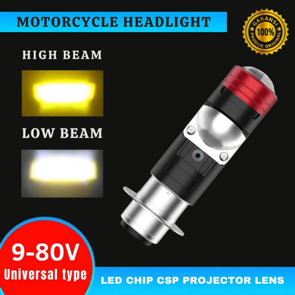 Lampu Motor Projie Biled Mini H6 HI/Low Putih Kuning Matic Bebek Super Terang