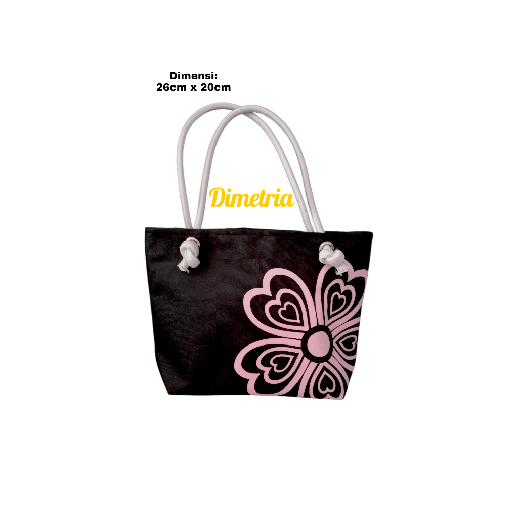 DIMETRIA Tas Kecil Tote Bag Mini Tas Kuliah Mini Tote Bag Tas Jinjing Tote Bag Wanita Tas Jinjing Mi