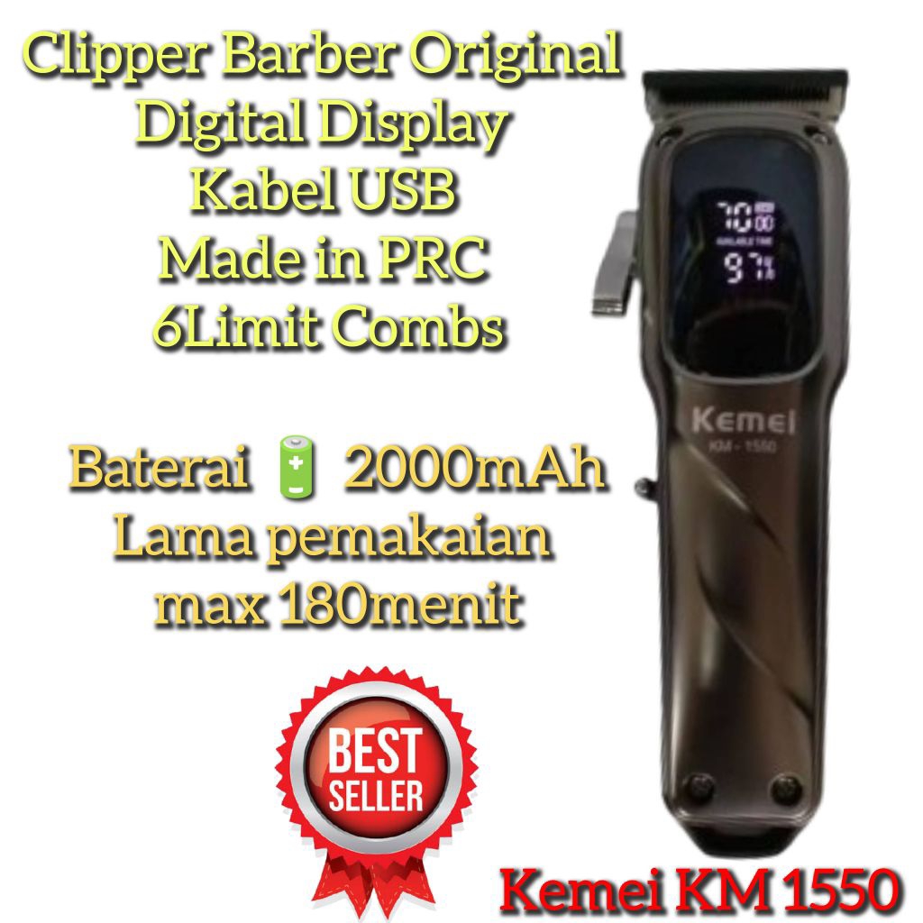 Cukur Rambut Kemei Km 1550 Clipper Original Murah